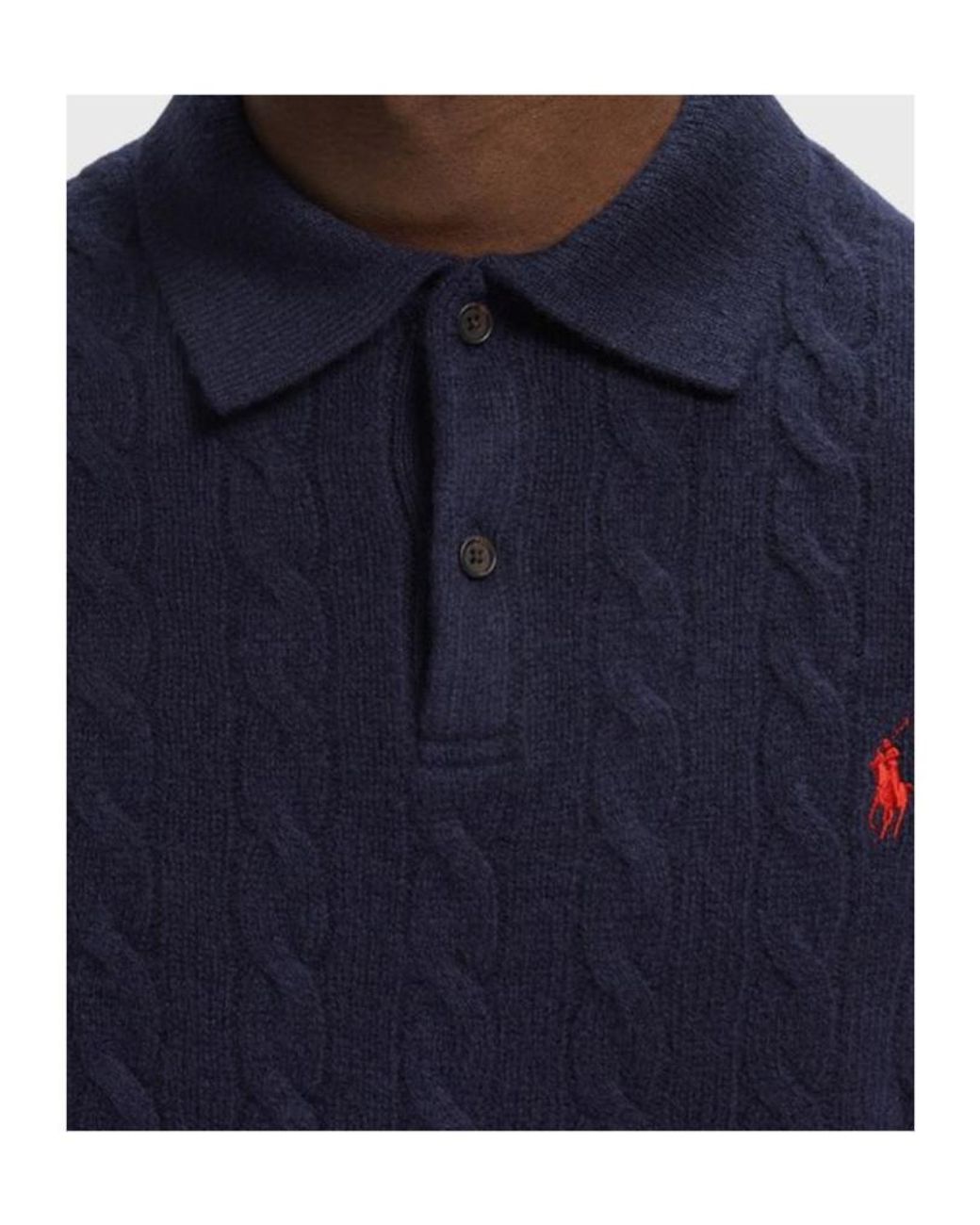 Ralph Lauren Blue Cable-Knit Sweater for men