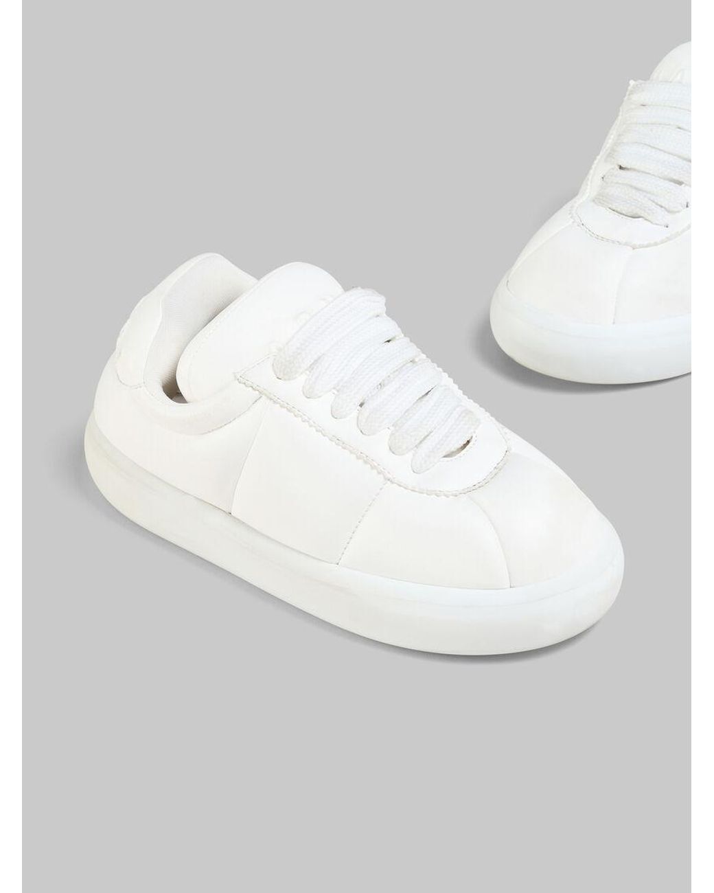 Marni White Bigfoot 2.0 Padded Lace-Up Sneakers