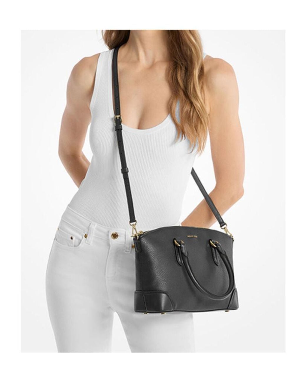 MICHAEL Michael Kors Black Murphy Medium Convertible Satchel