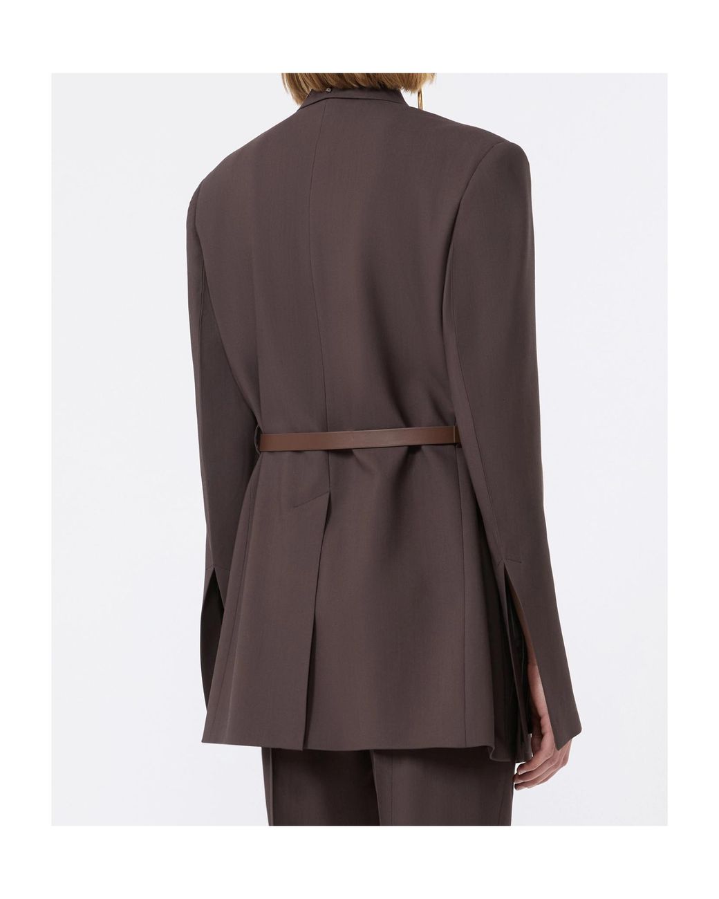 Sportmax Brown Cinta Belted Blazer