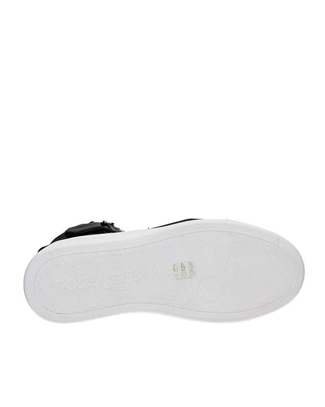 Dolce & Gabbana Black High-Top Strap Casual Shoes