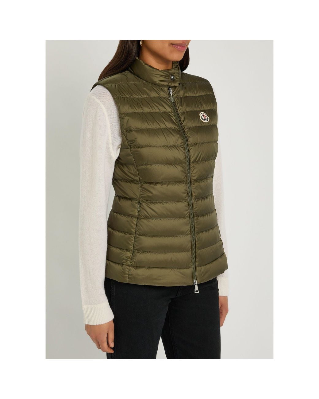Moncler Green Stand-Collar Down Vest