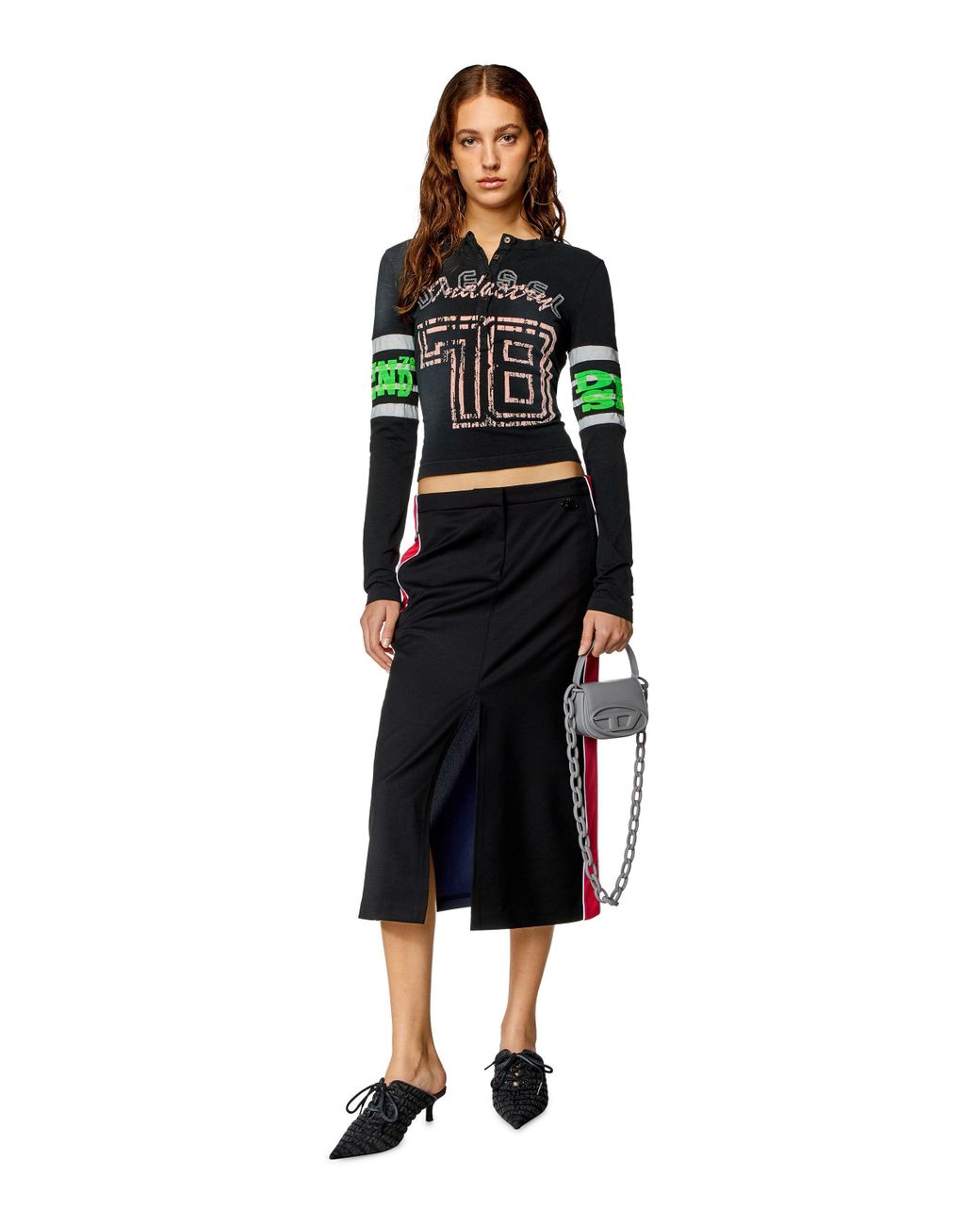 DIESEL Black ‘T-Uncserafin’ T-Shirt With Logo