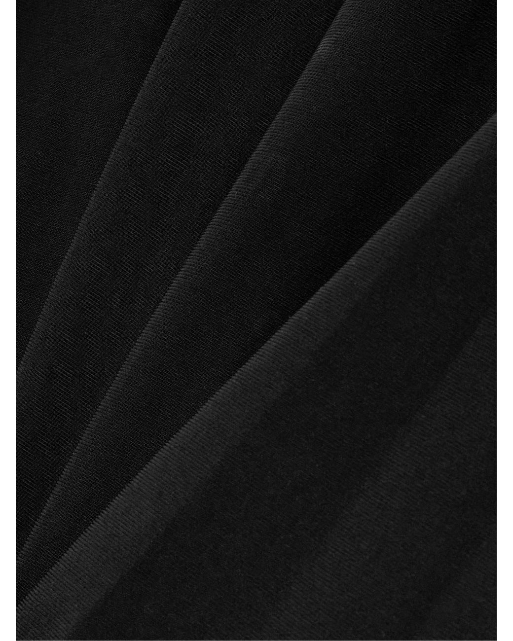 Magda Butrym Black Strapless Gathered Jersey Midi Dress