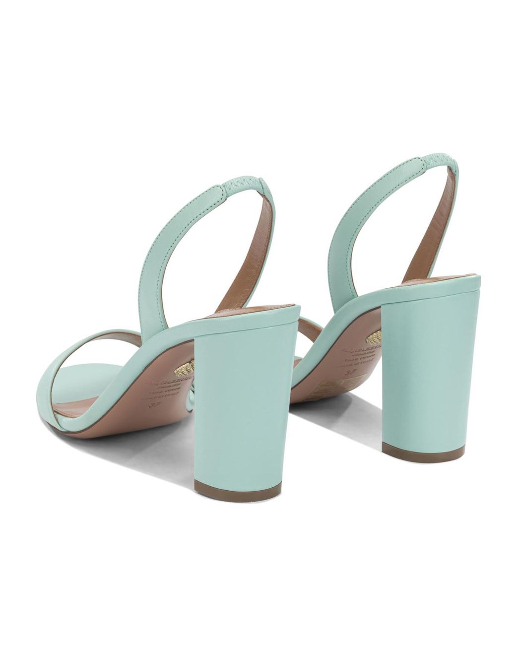 Aquazzura Metallic So Nude Block 85 Heeled Sandals