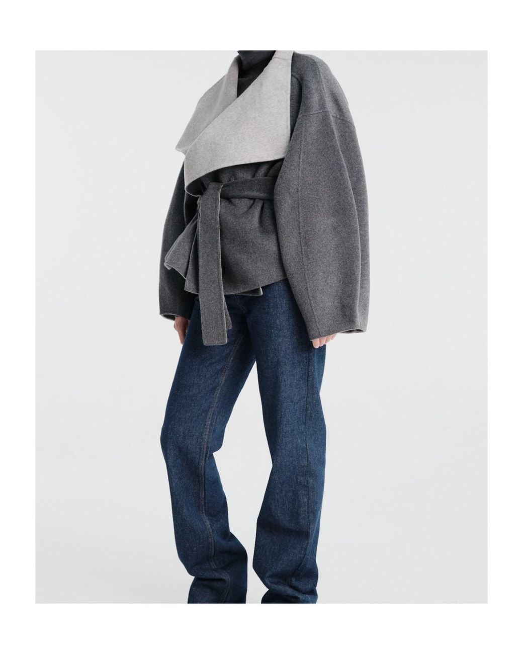 Frankie Shop Gray Long-Sleeve Casual Jacket