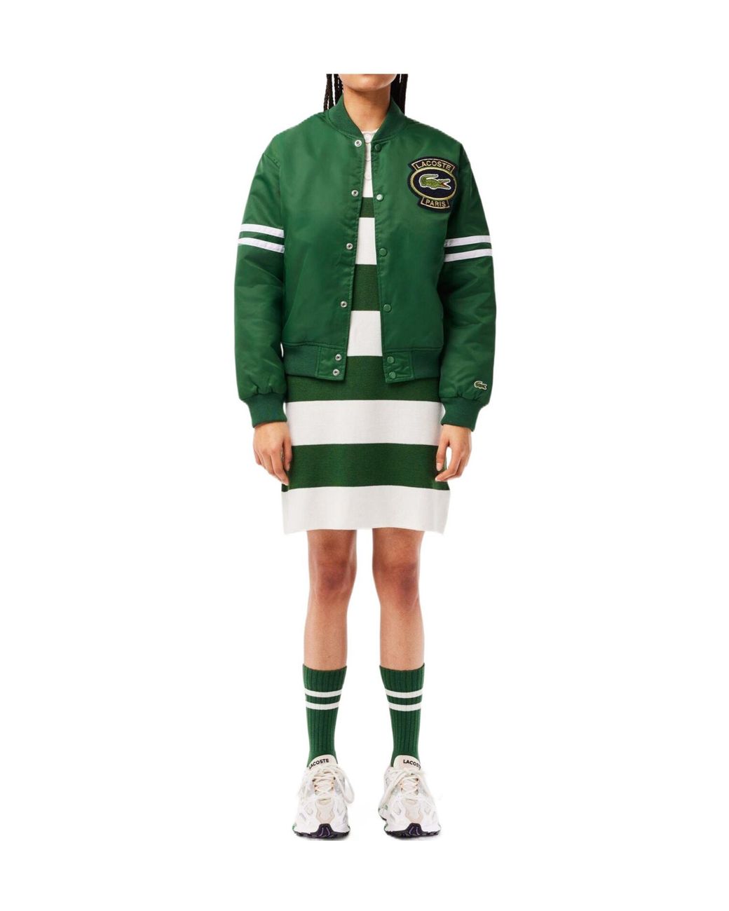 Lacoste Green Heritage Varsity Jacket for men