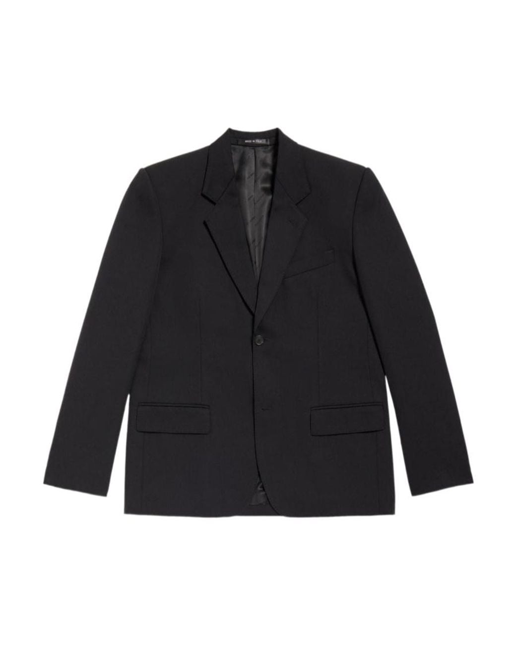 Balenciaga Blue Wool Single-Breasted Blazer Jacket for men