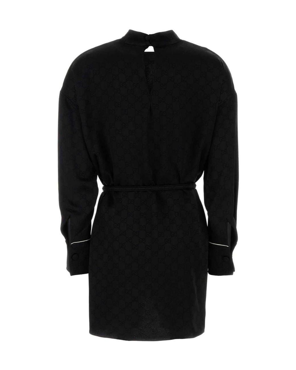 Gucci Black Gg Belted Waist Coat
