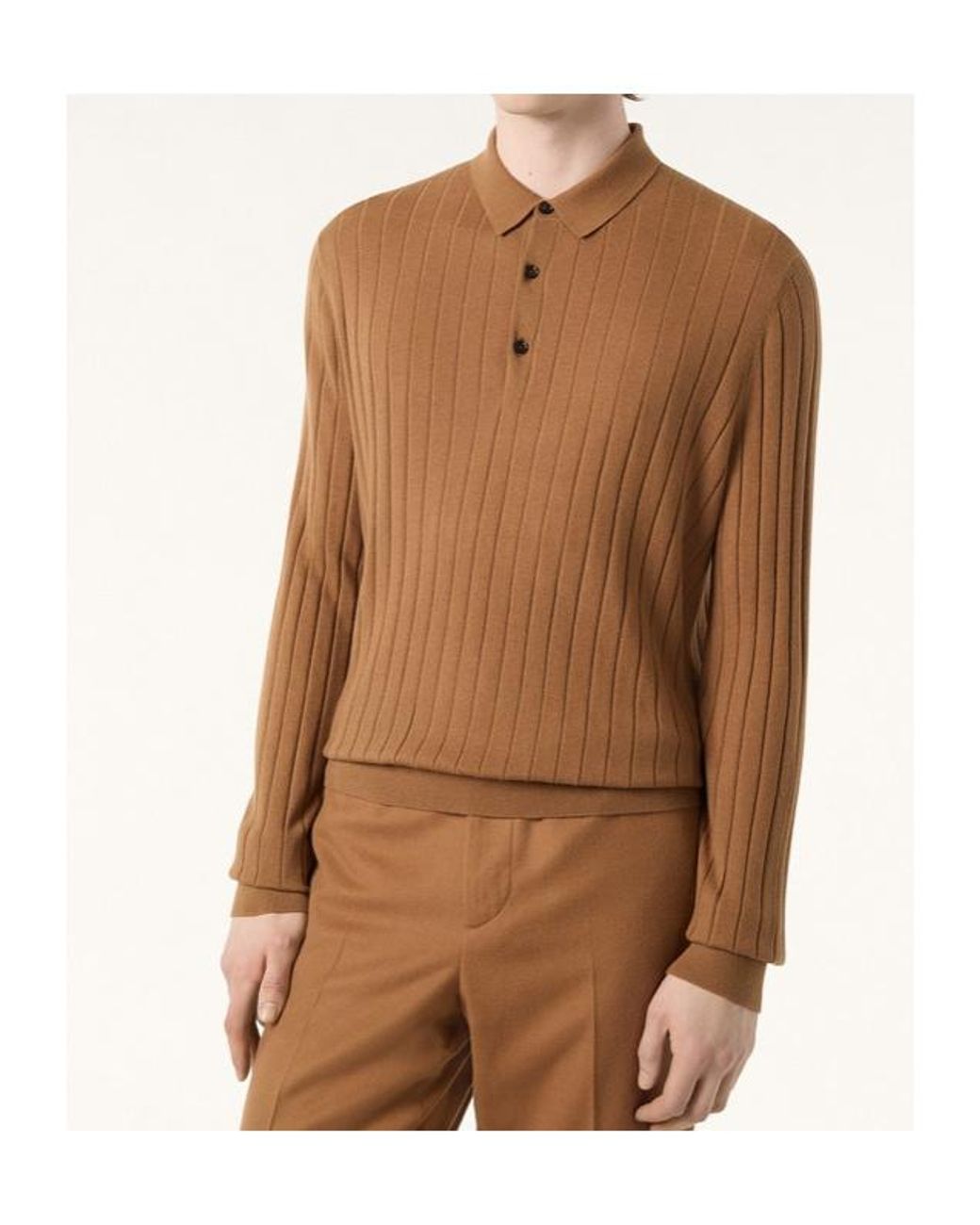 Loro Piana Brown Iconic Polo Shirt for men