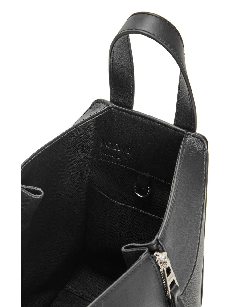 Loewe Black Hammock Logo Embossed Shoulder Bag