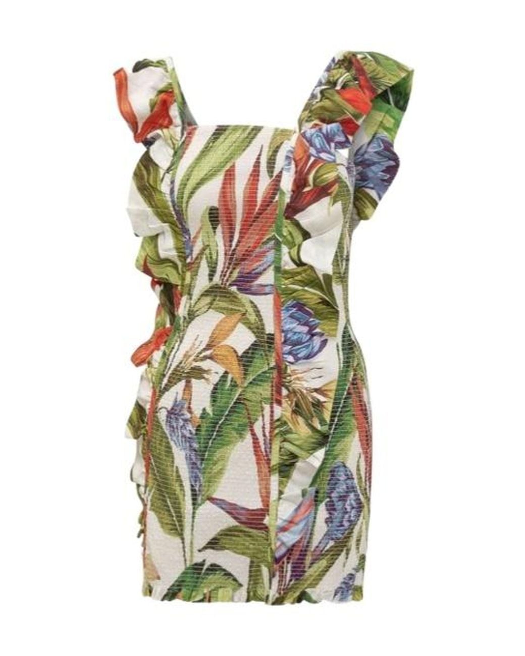 Farm Rio Multicolor Florart Ruffled Mini Dress