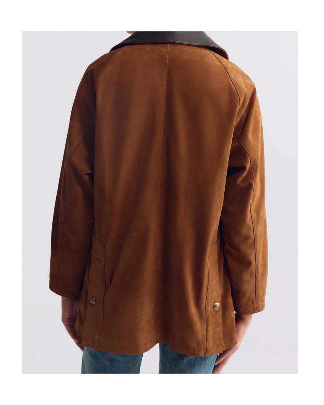 Nili Lotan Brown Snap-Button Long-Sleeve Coat