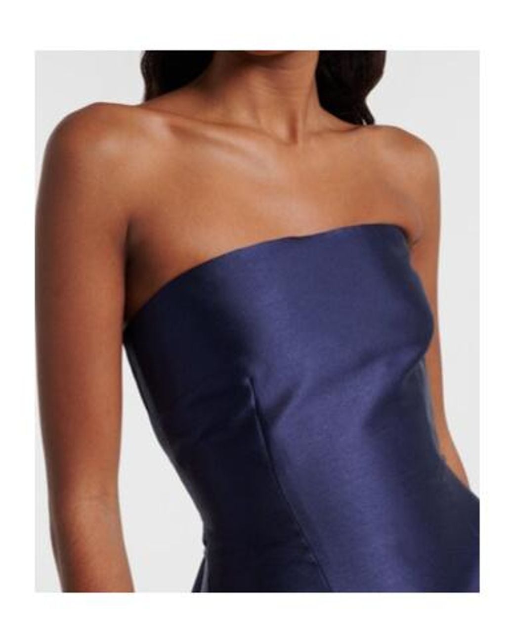 Solace London Blue Imani Strapless Gown