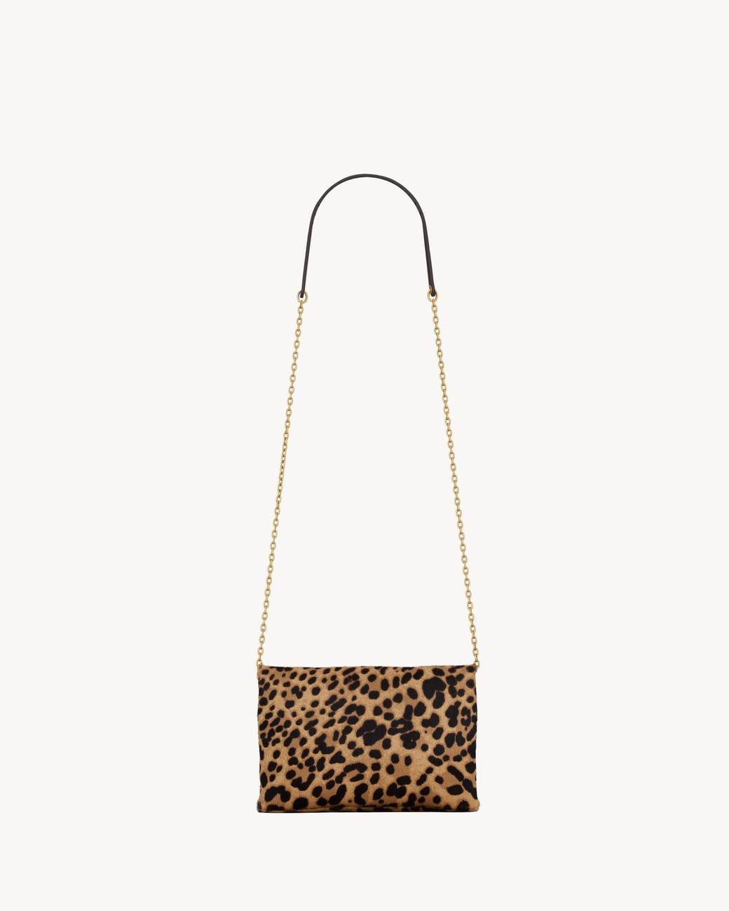 Saint Laurent White Cassandre Small Chain Pouch