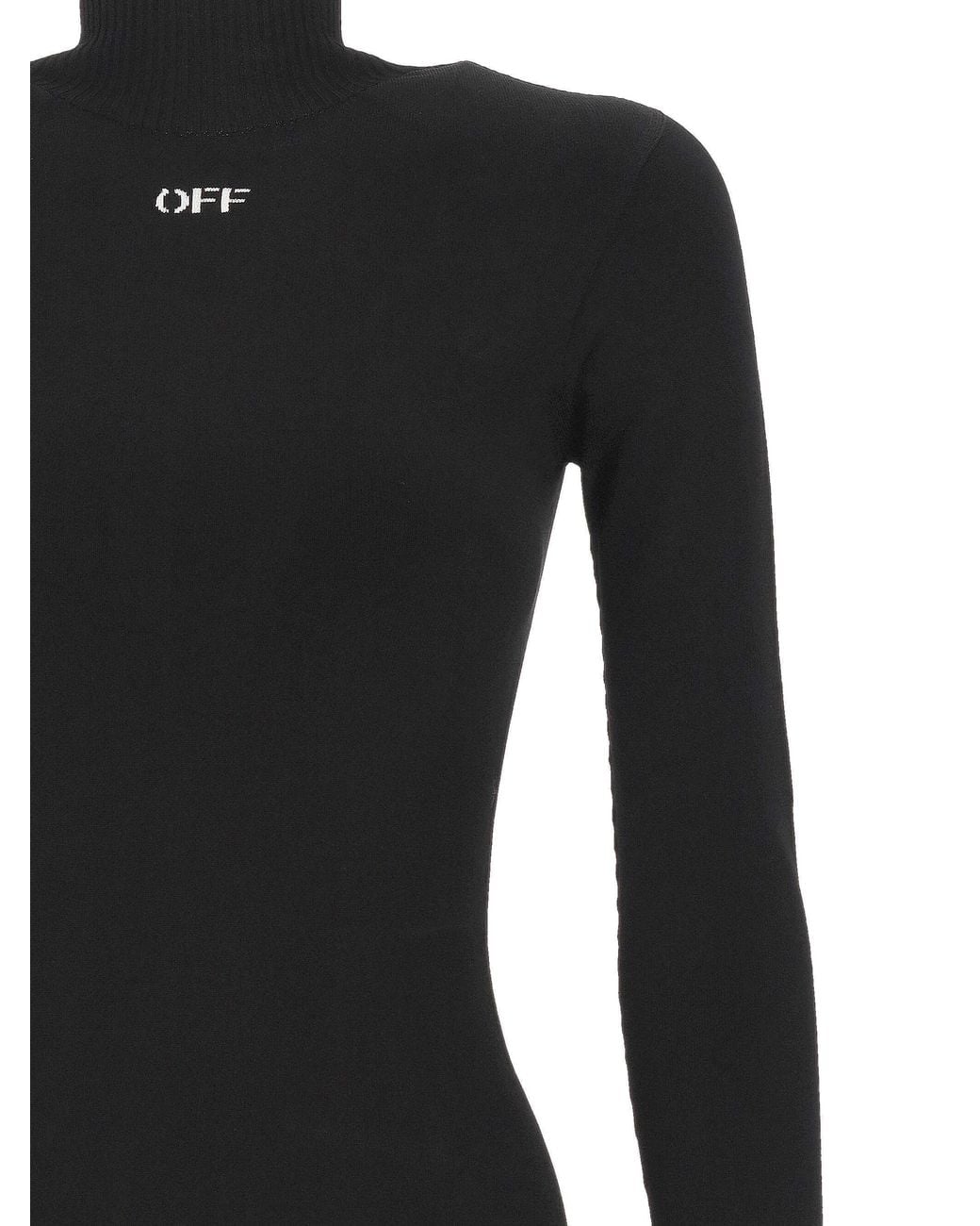 Off-White c/o Virgil Abloh Black Logo-Print Mini Dress
