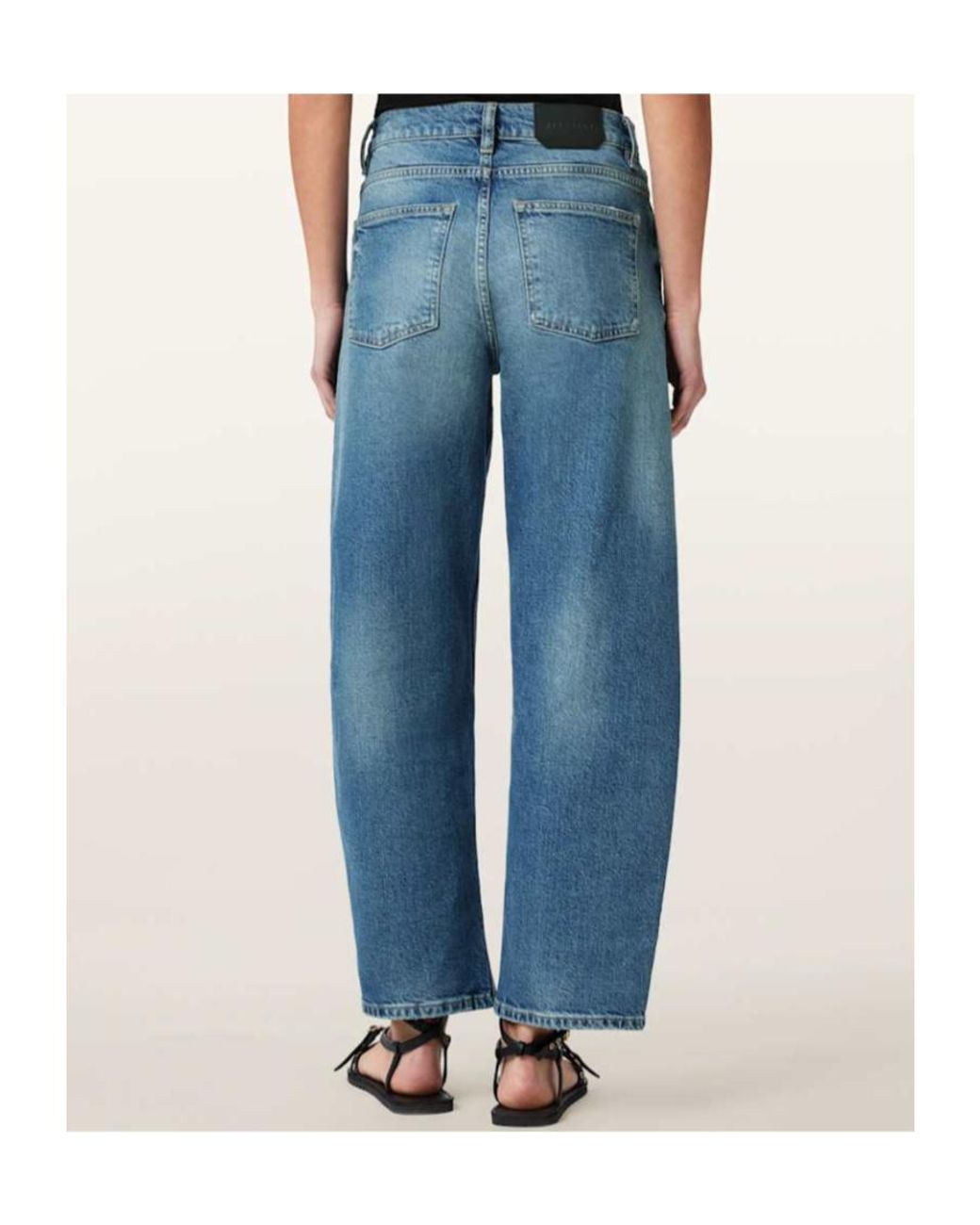 AllSaints Blue Sadie Barrel Leg Denim Jeans