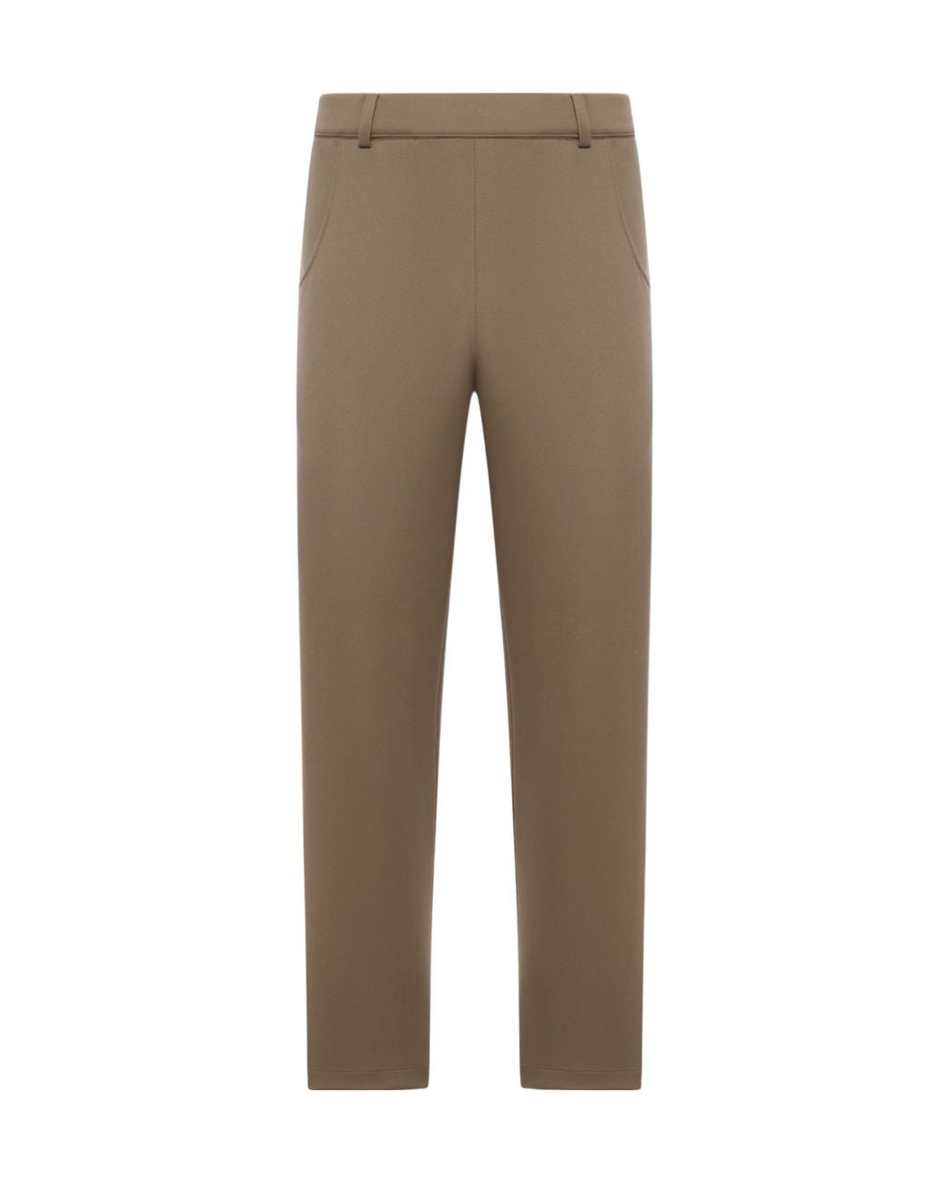 Prada Natural Triangle-Logo Patch Slim-Fit Trousers for men