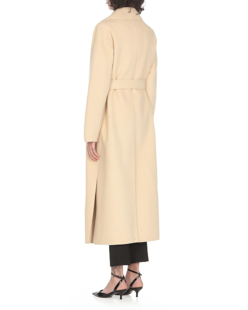 Weekend by Maxmara Natural Belted Long-Sleeved Coat