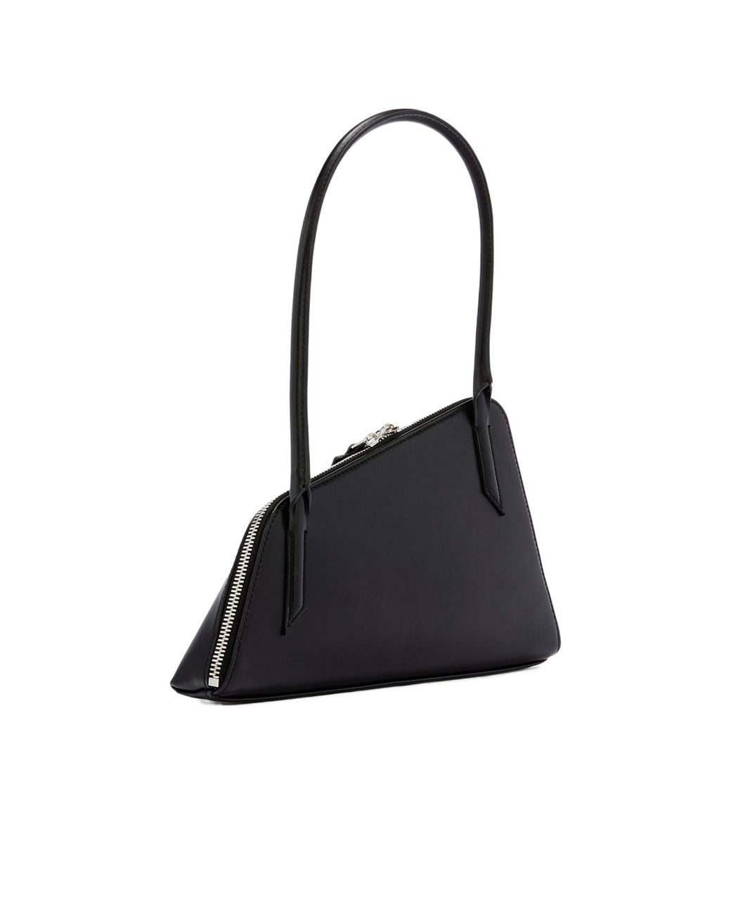The Attico Black The Sunrise Zip-Up Shoulder Bag