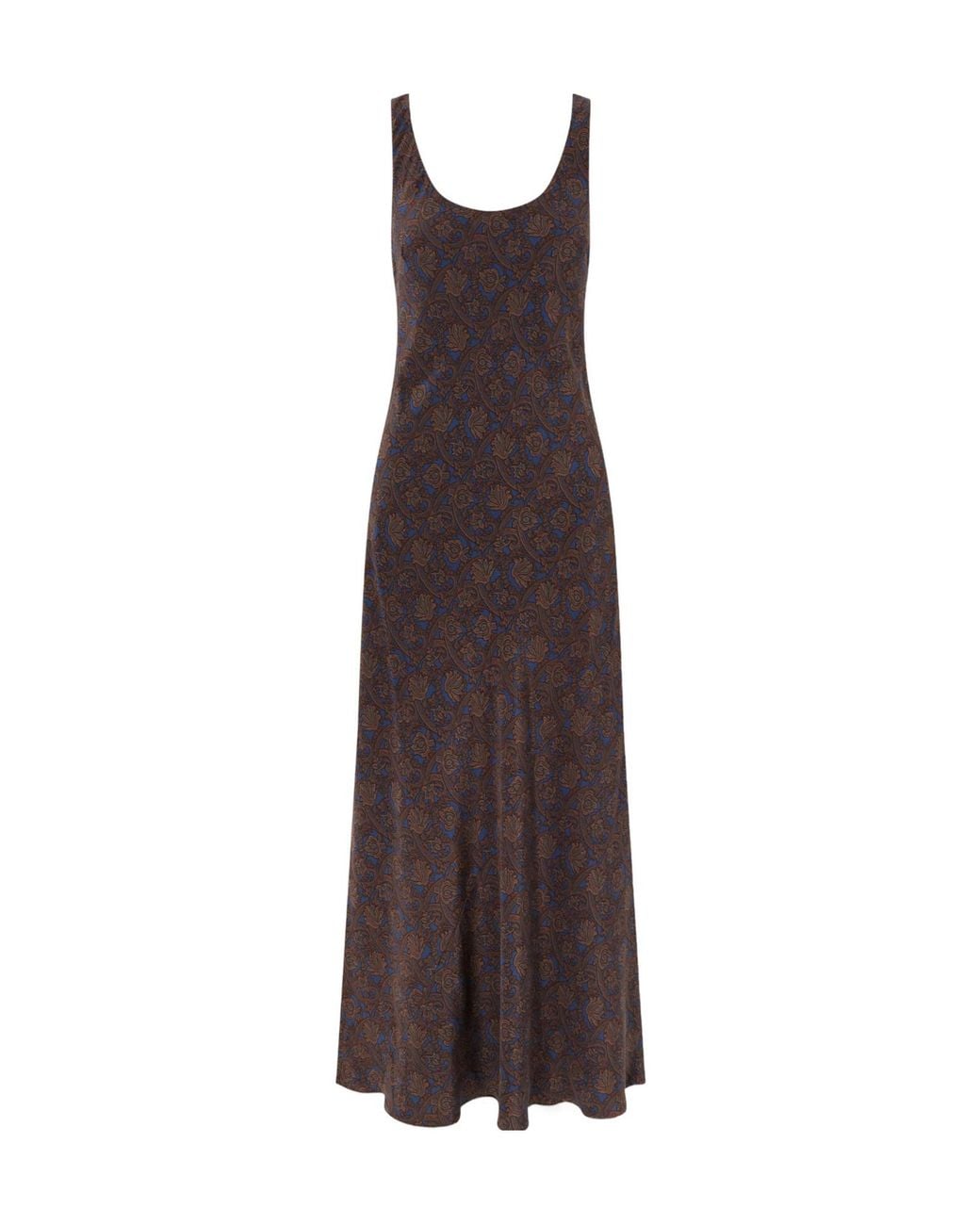 Matteau Purple Printed Silk-Crepe Maxi Dress