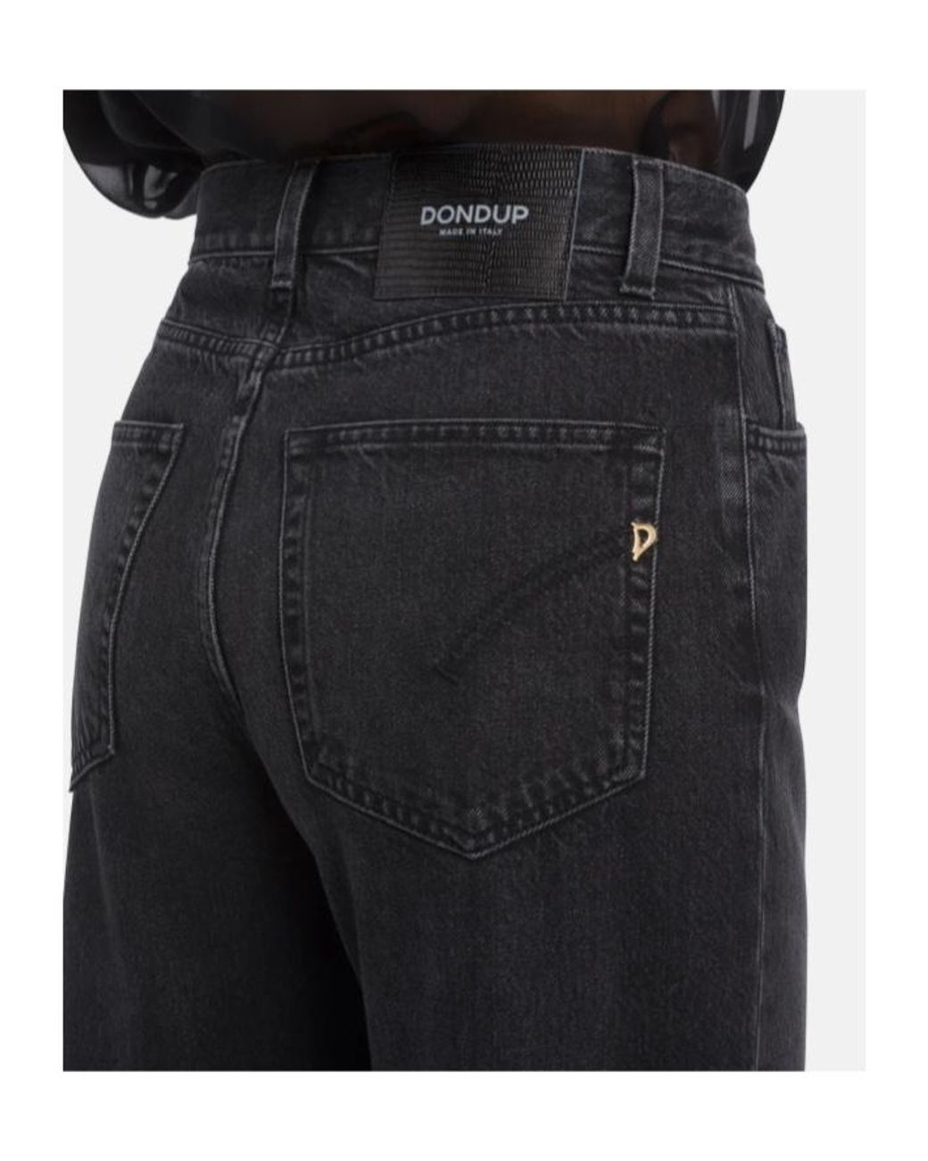 Dondup Black Button-Detail Jeans