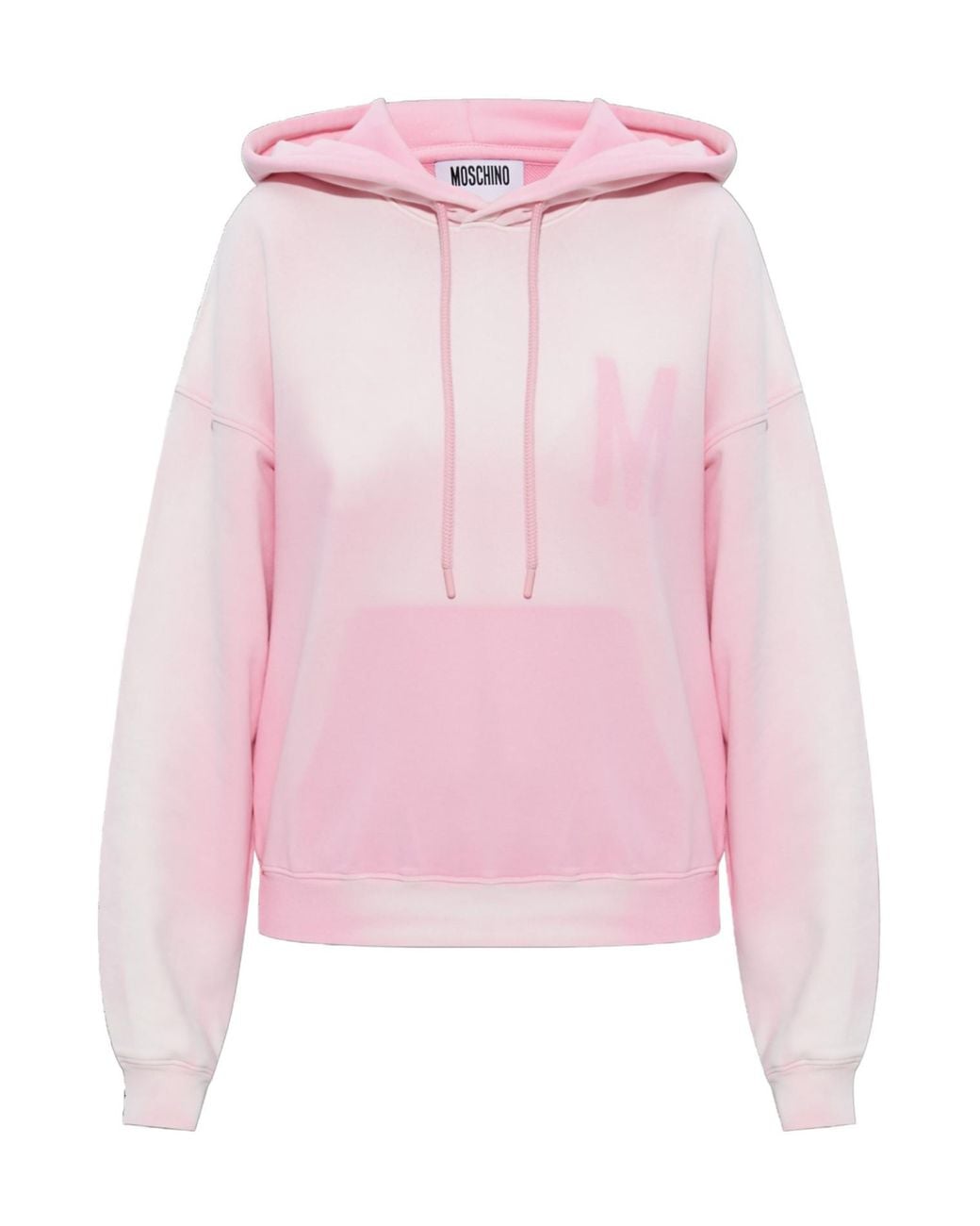 Moschino Pink Gradient Logo Hoodie