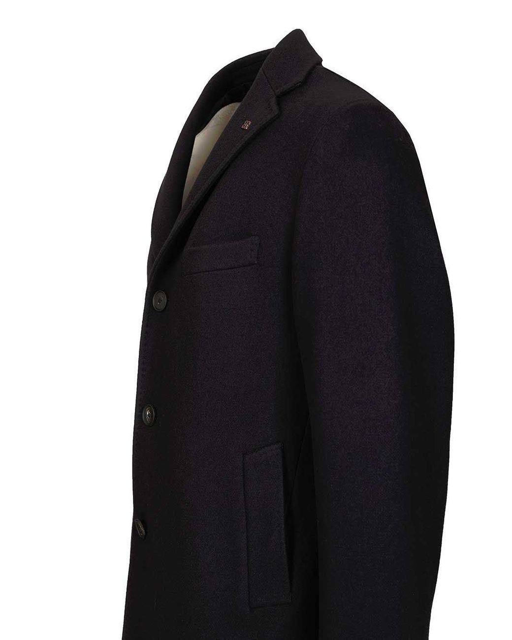 Tagliatore Black Bruce Lined Coat for men