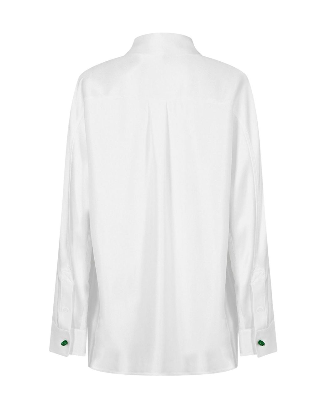 Bottega Veneta White Satin-Finish Shirt