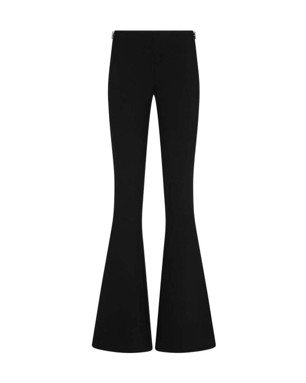 DSquared² Black Logo-Plaque Low-Rise Flared Trousers