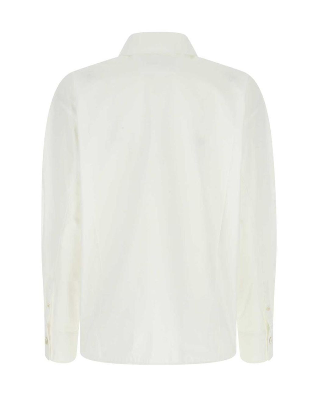 Jil Sander White Buttoned Long-Sleeved Shirt