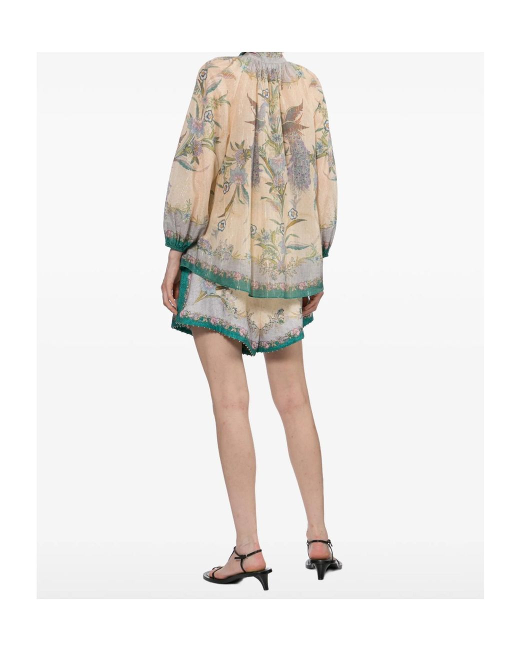 Zimmermann Multicolor Jewel Button Printed Top