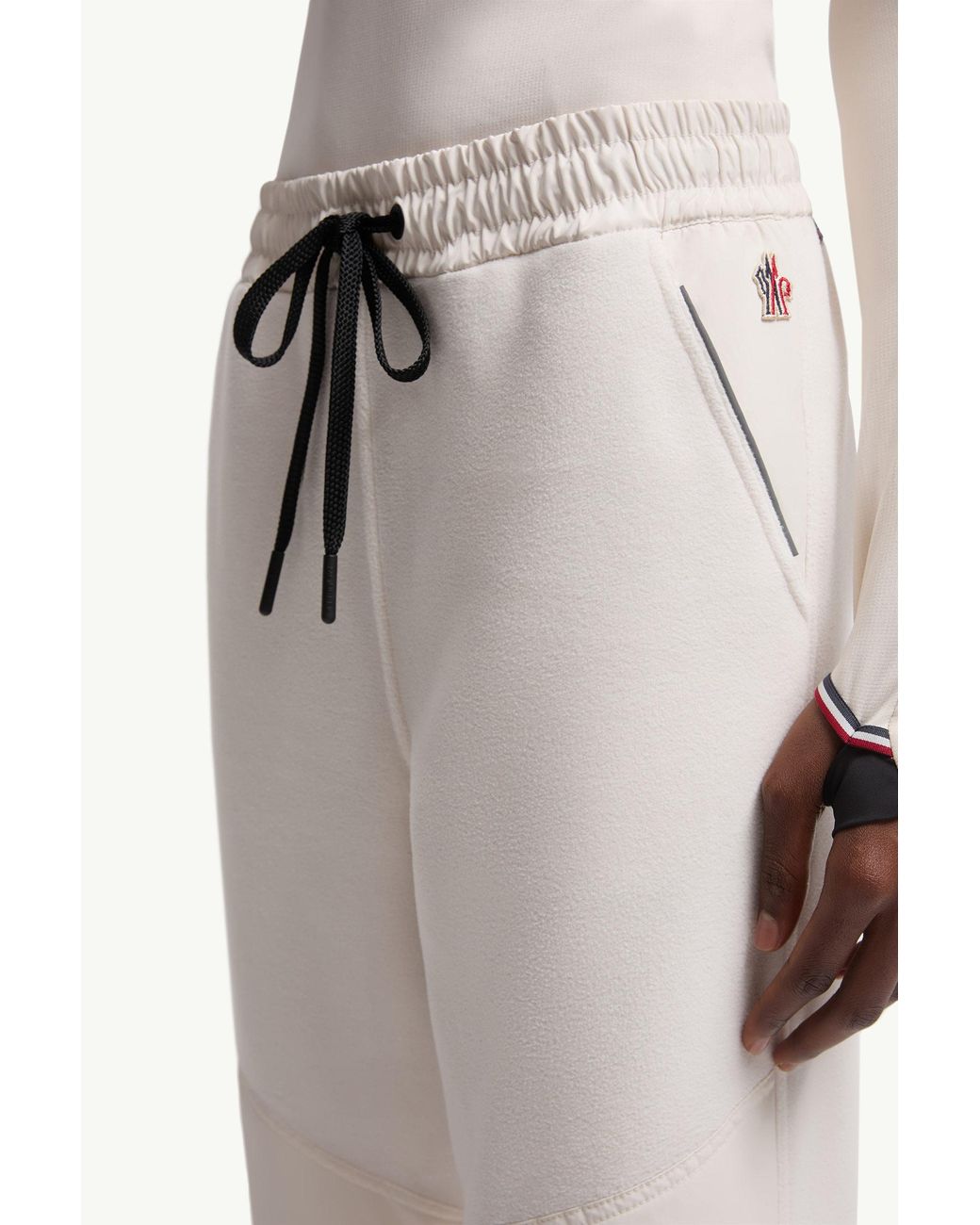 Moncler White Grenoble Polartec Drawstring Track Pants