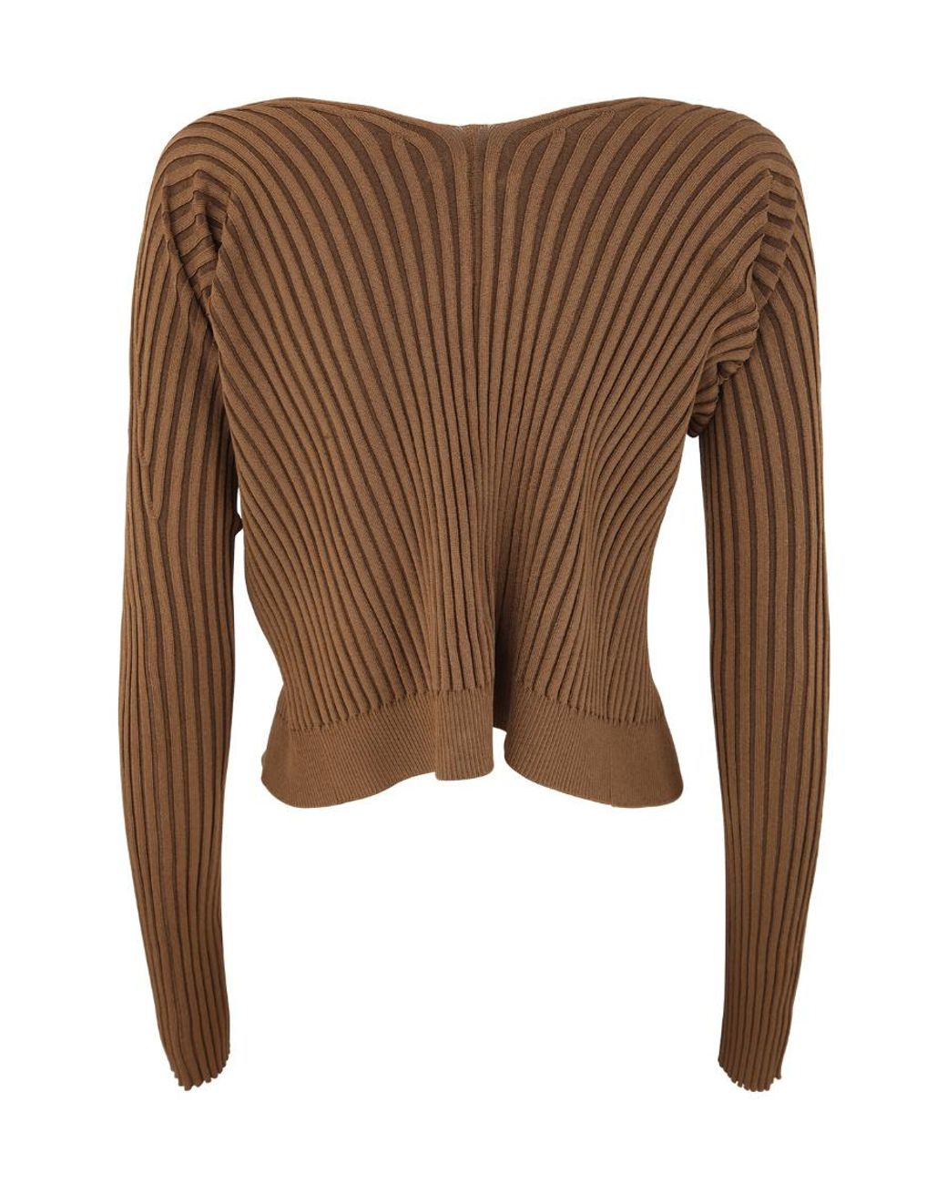 Jacquemus Brown Logo Long-Sleeve Cardigan