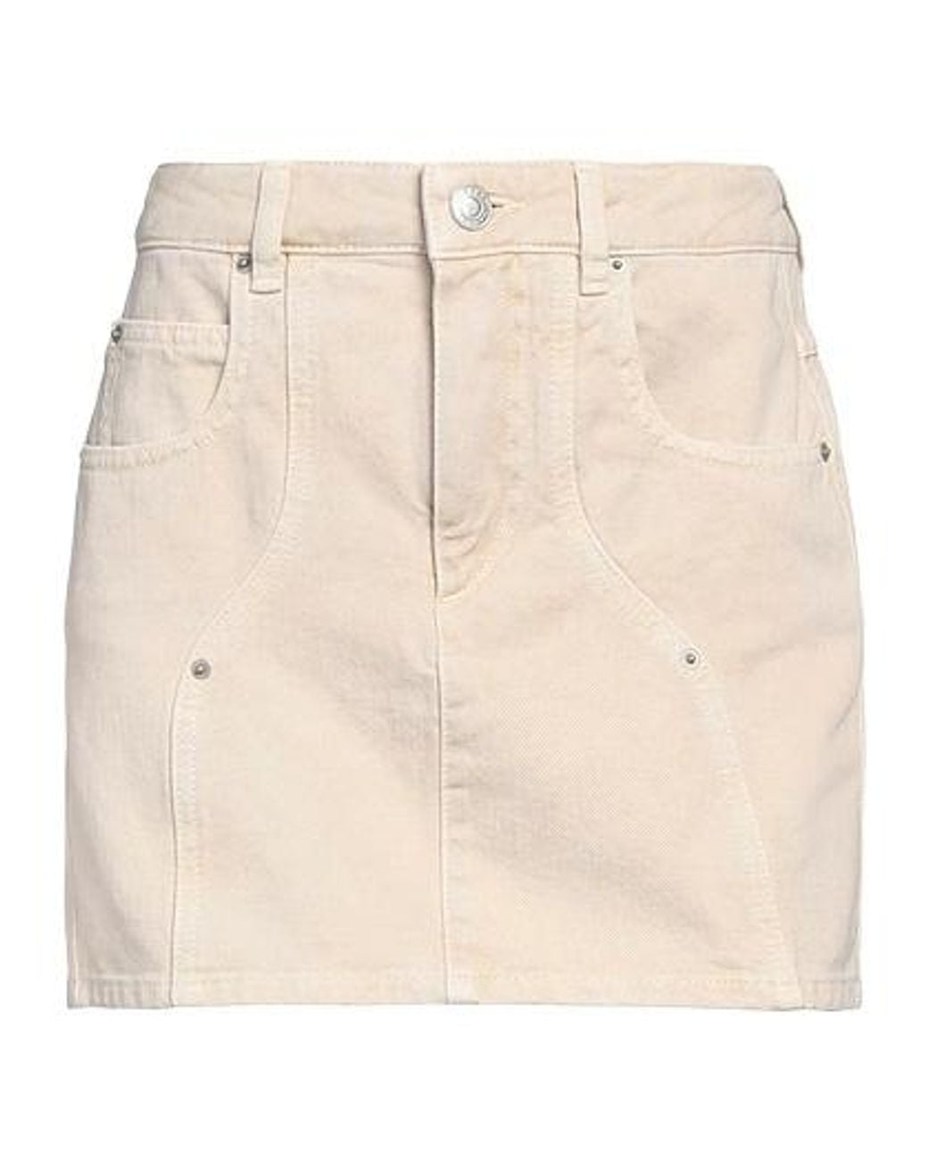 Isabel Marant Natural Denim Pencil Skirt