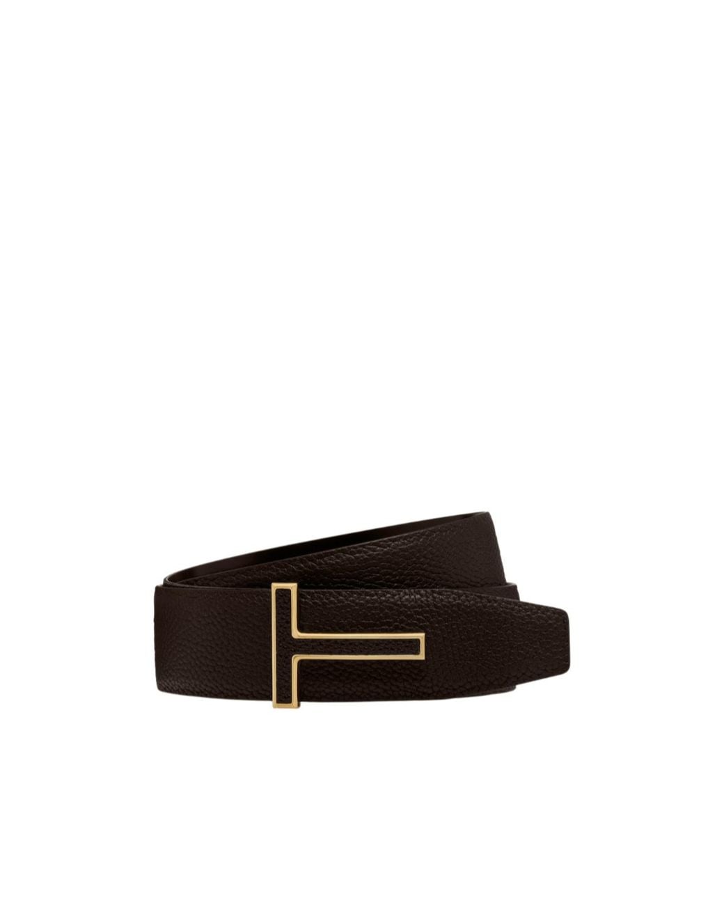 Tom Ford White T Logo Buckle Belt for men
