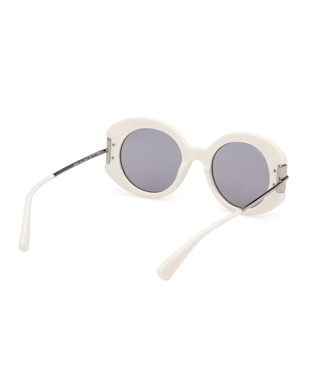 Max Mara White Round Frame Sunglasses