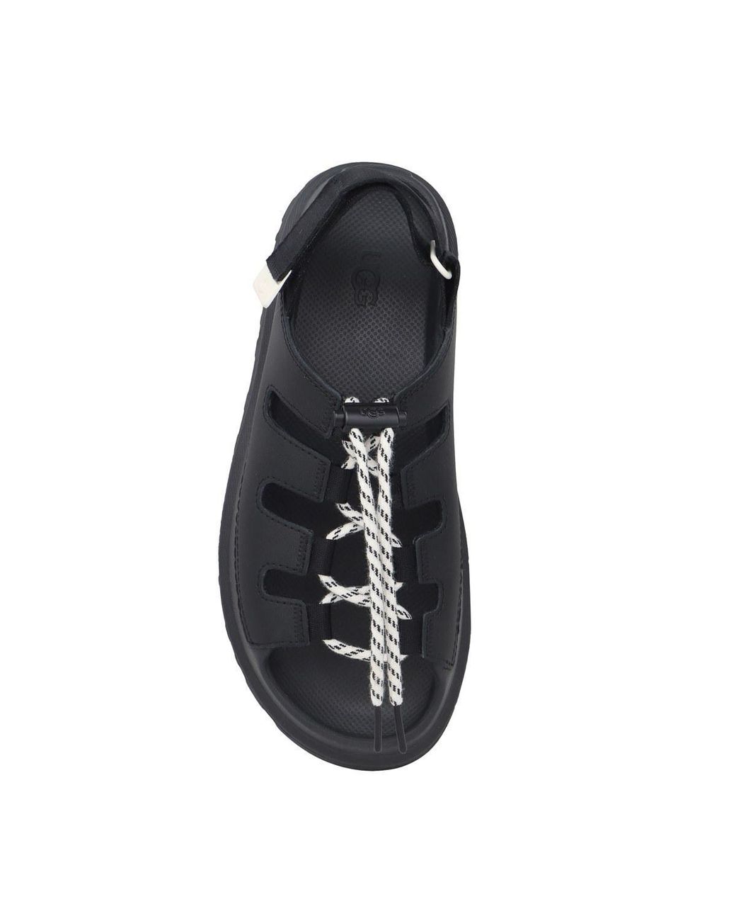 Ugg Black Goldenglow Lace-Up Platform Sandals