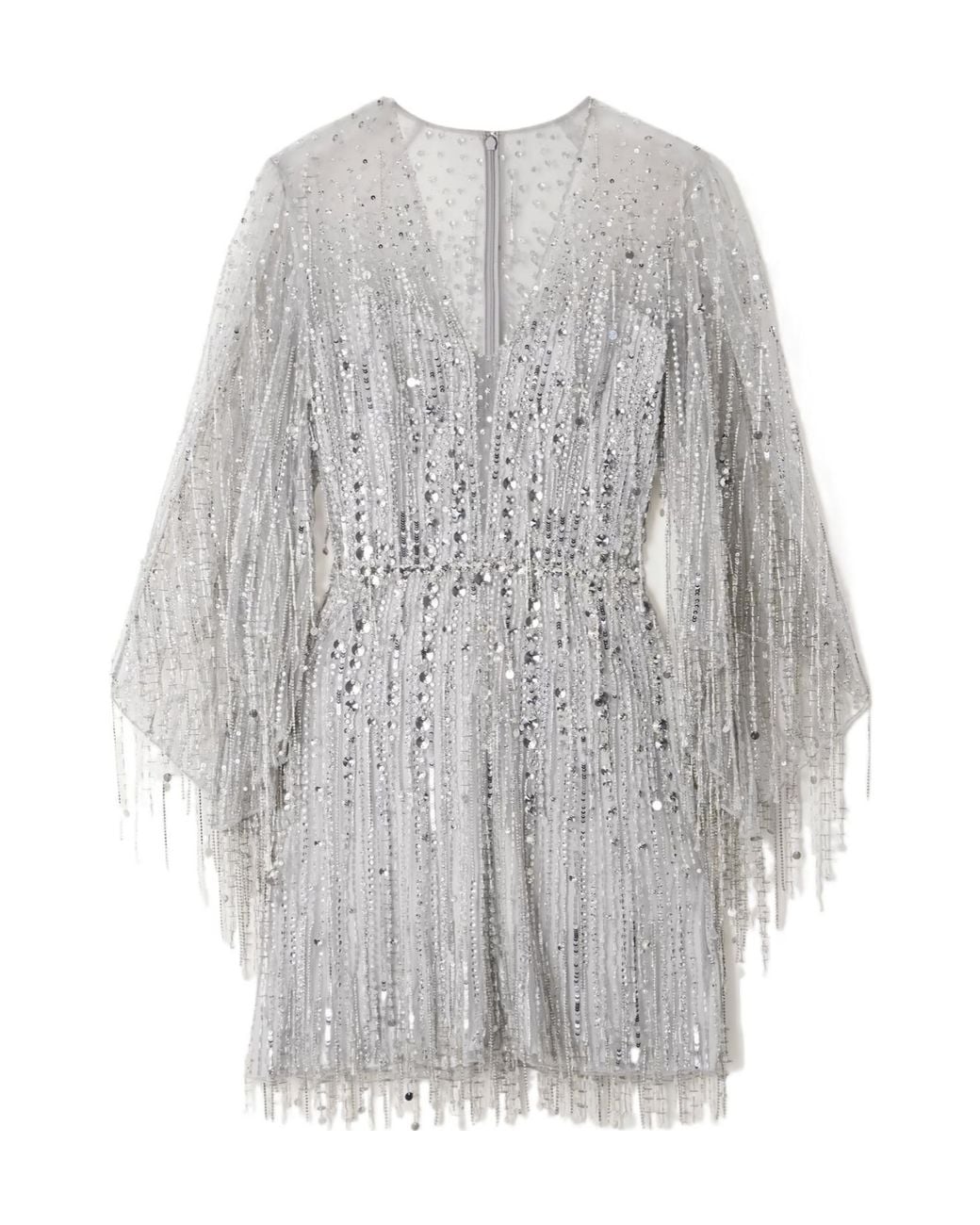 Jenny Packham Gray Party Evening Dress