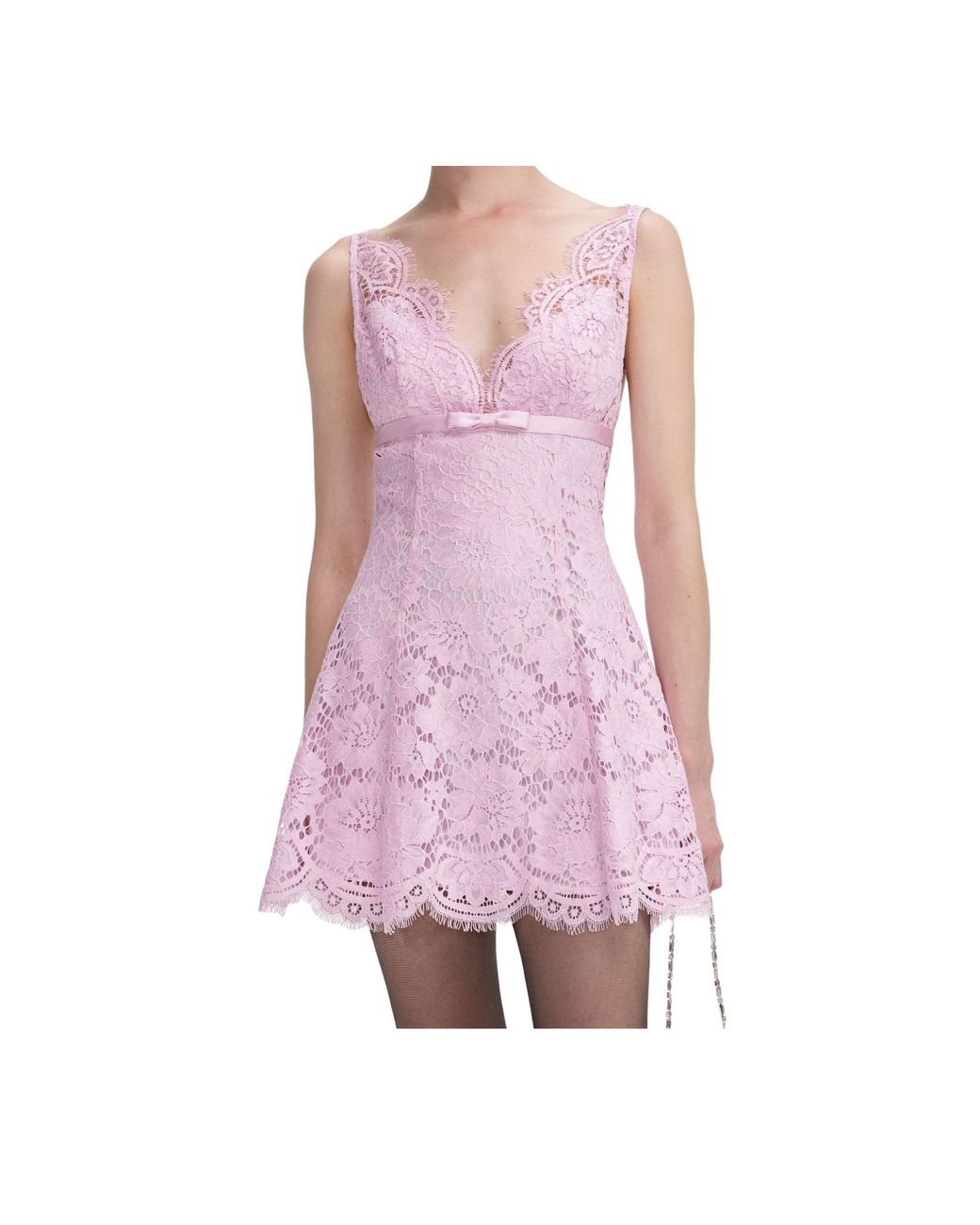 Self-Portrait Purple Lace Mini Dress