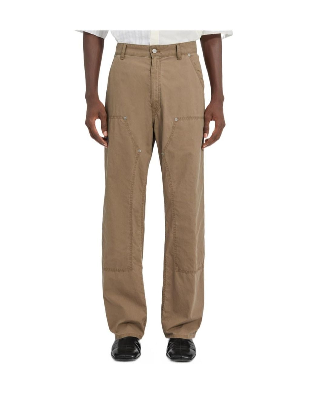 MM6 by Maison Margiela Natural Workwear Trousers for men