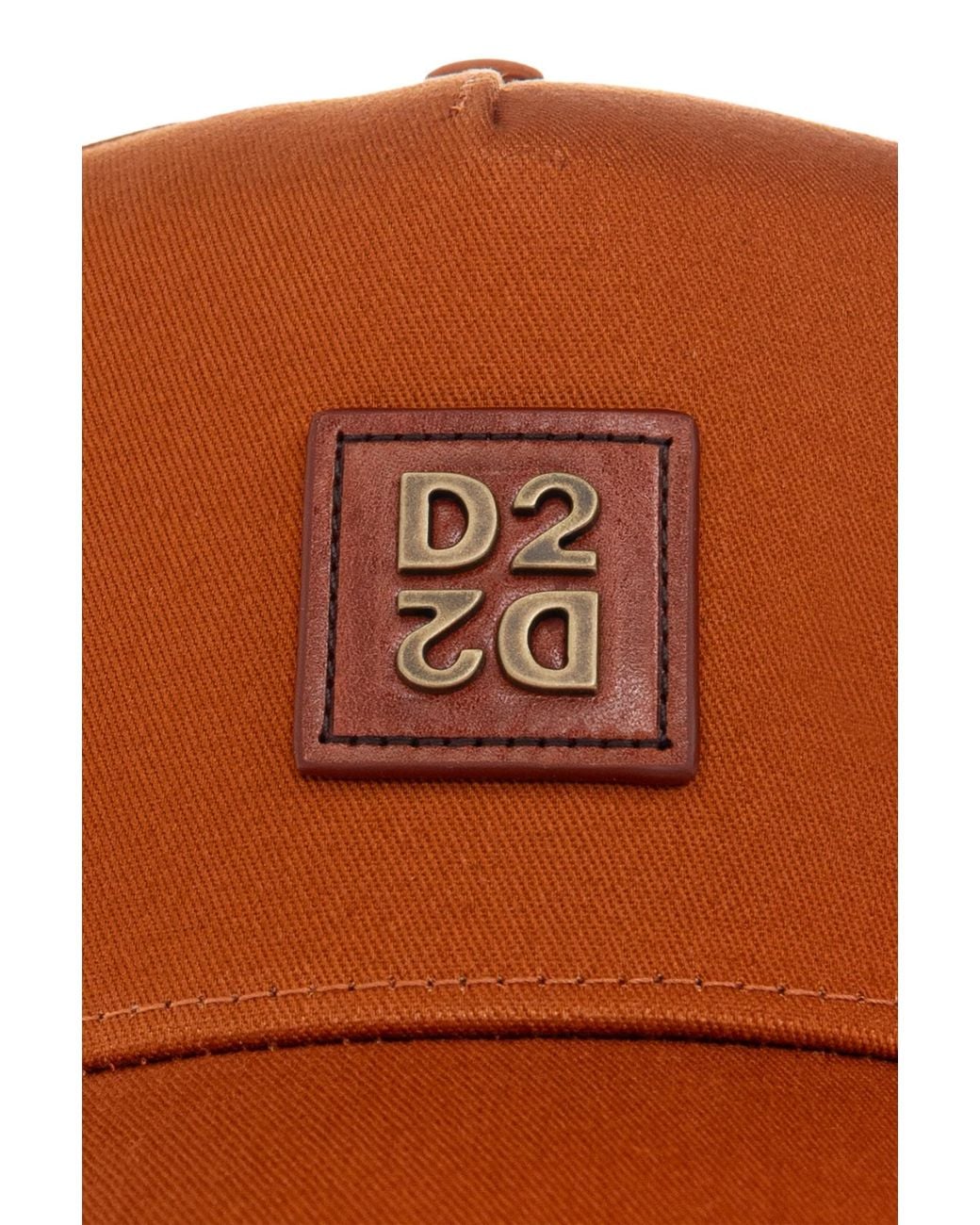 DSquared² Orange Logo-Patch Distressed Baseball Cap for men