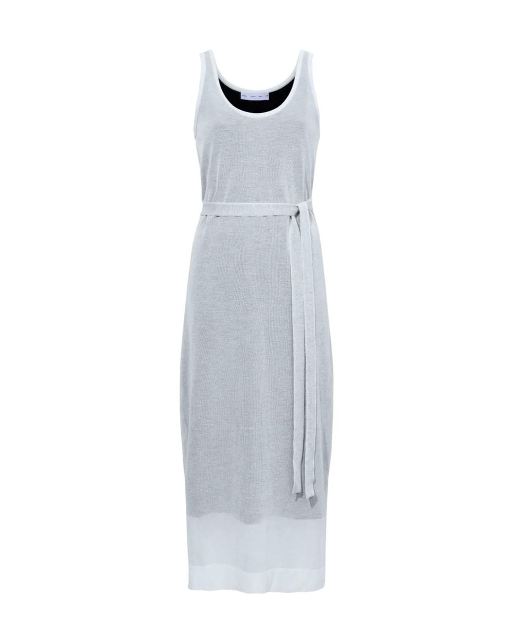 Proenza Schouler White Knitted Scoop-Neck Dress