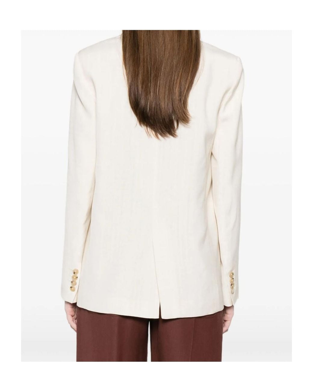 Forte_forte White Lapel Suit Jacket
