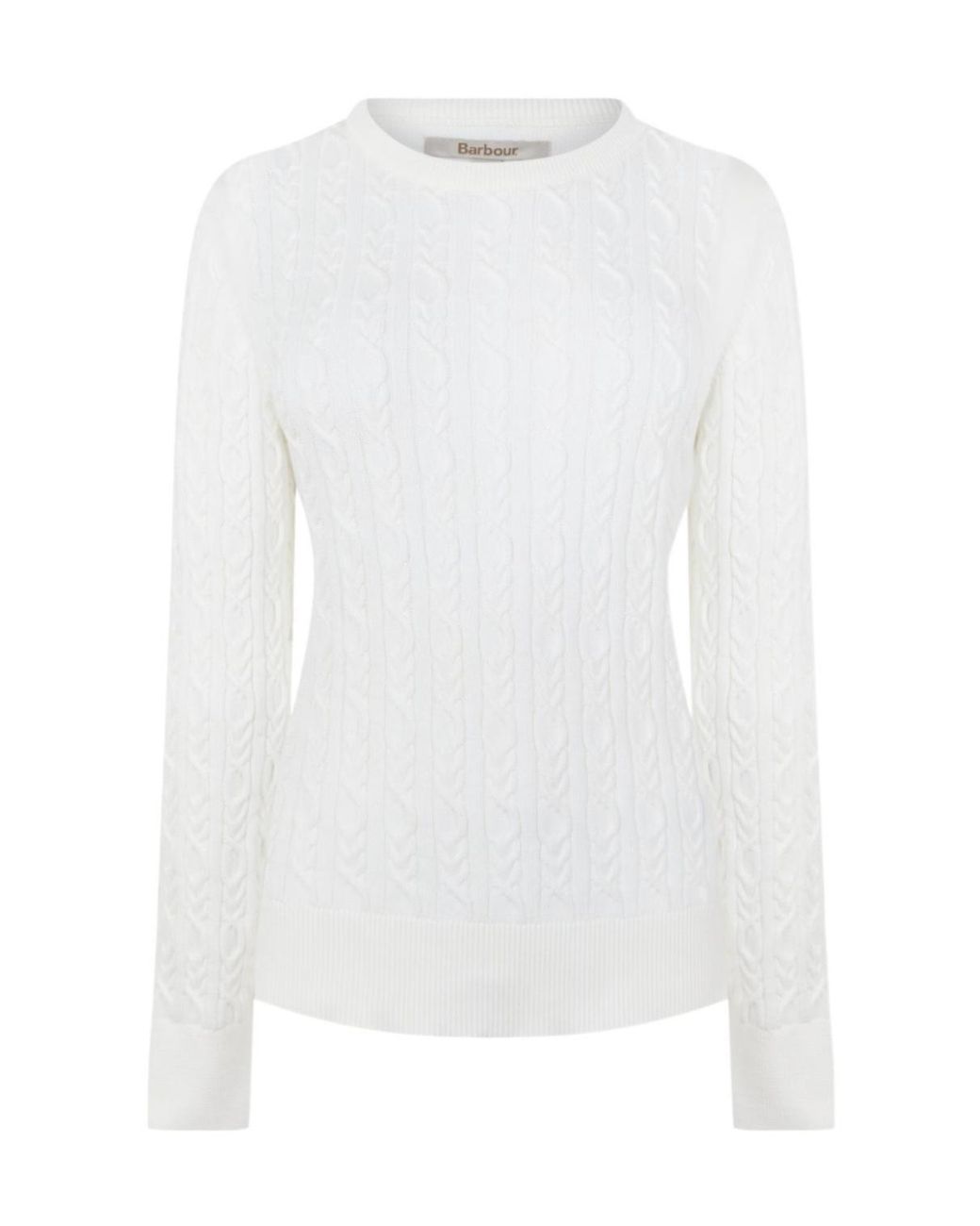 Barbour White Hampton Knit Sweater