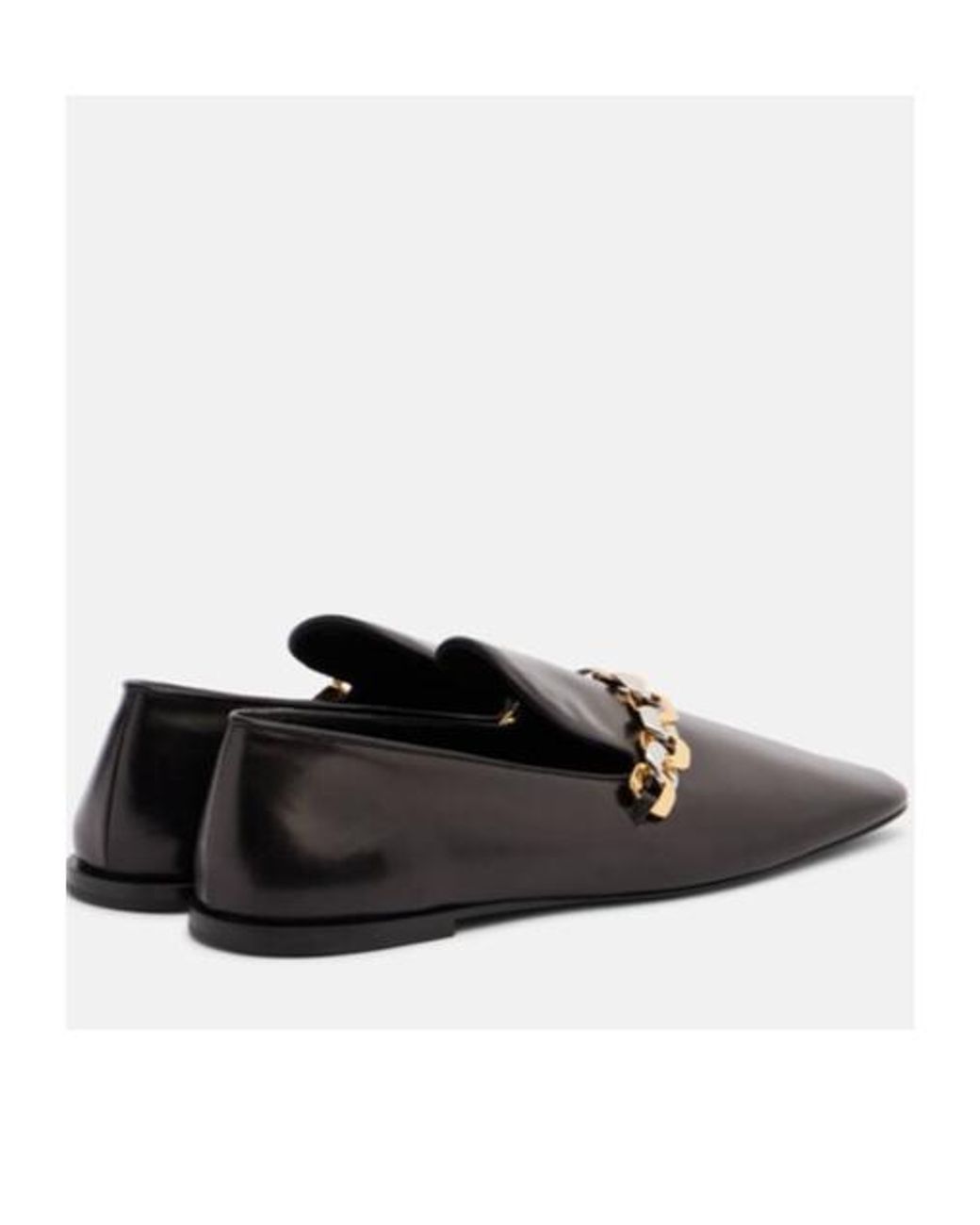 Jil Sander Brown Chain-Detail Leather Loafers