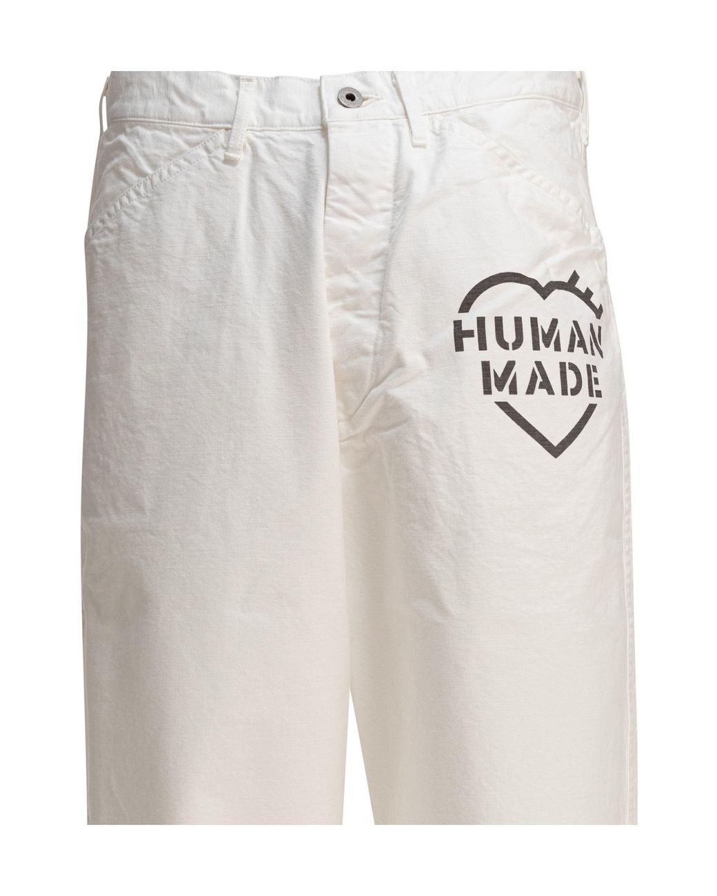 Human Made White Graphic Print Pants for men