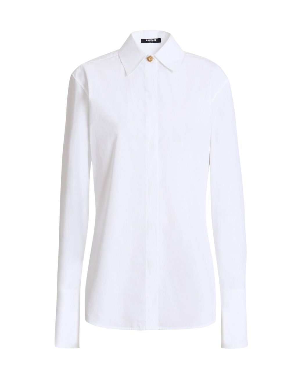 Balmain White Cotton Poplin Shirt