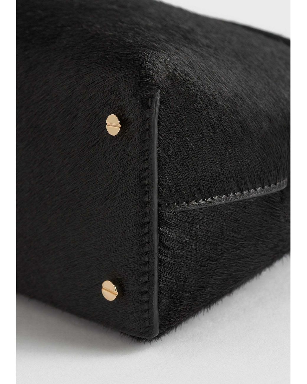 Totême Black Totême T-Lock Brushed Clutch Bag