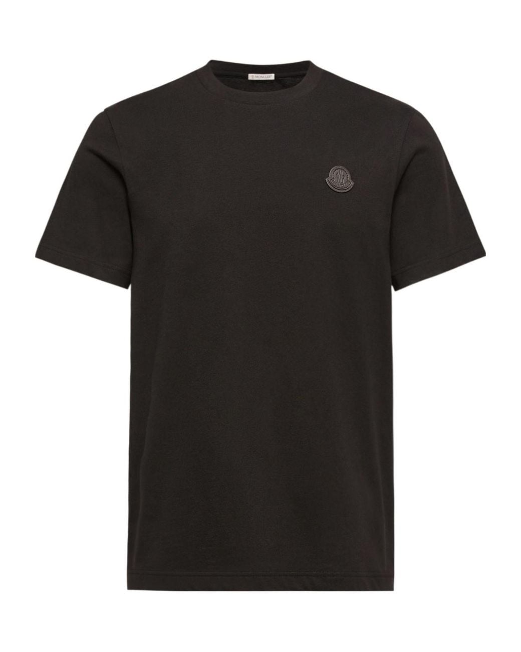 Moncler Black Logo Patch T-Shirt for men